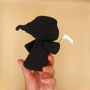 GRIM REAPER amigurumi toy pattern PDF Halloween crochet pattern. Death crochet pattern. Amigurumi Grim Reaper with scythe crochet pattern image 7