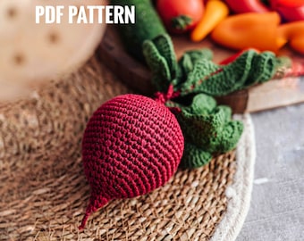 СВЕКЛЁКА Узор крючком PDF - Узор крючком свекла. Play Food Beet. Узор амигуруми свекла. Узор крючком овощи. Овощ амигуруми