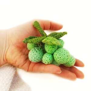 GRAPE Crochet Amigurumi Pattern PDF Crochet Play Food Amigurumi Food Easy Crochet Pattern Crochet Keychain Fruit Pattern Kitchen Decoration