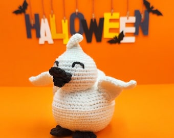 Halloween Duck Ghost Amigurumi Pattern - Crochet Halloween Decor, Rubber Duck Crochet Pattern, Cute Ghost Halloween Amigurumi