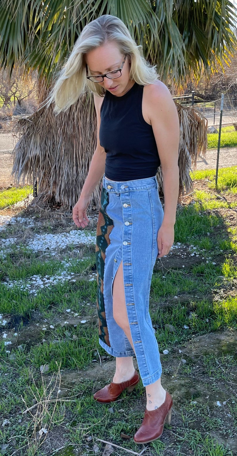 Western Denim Skirt