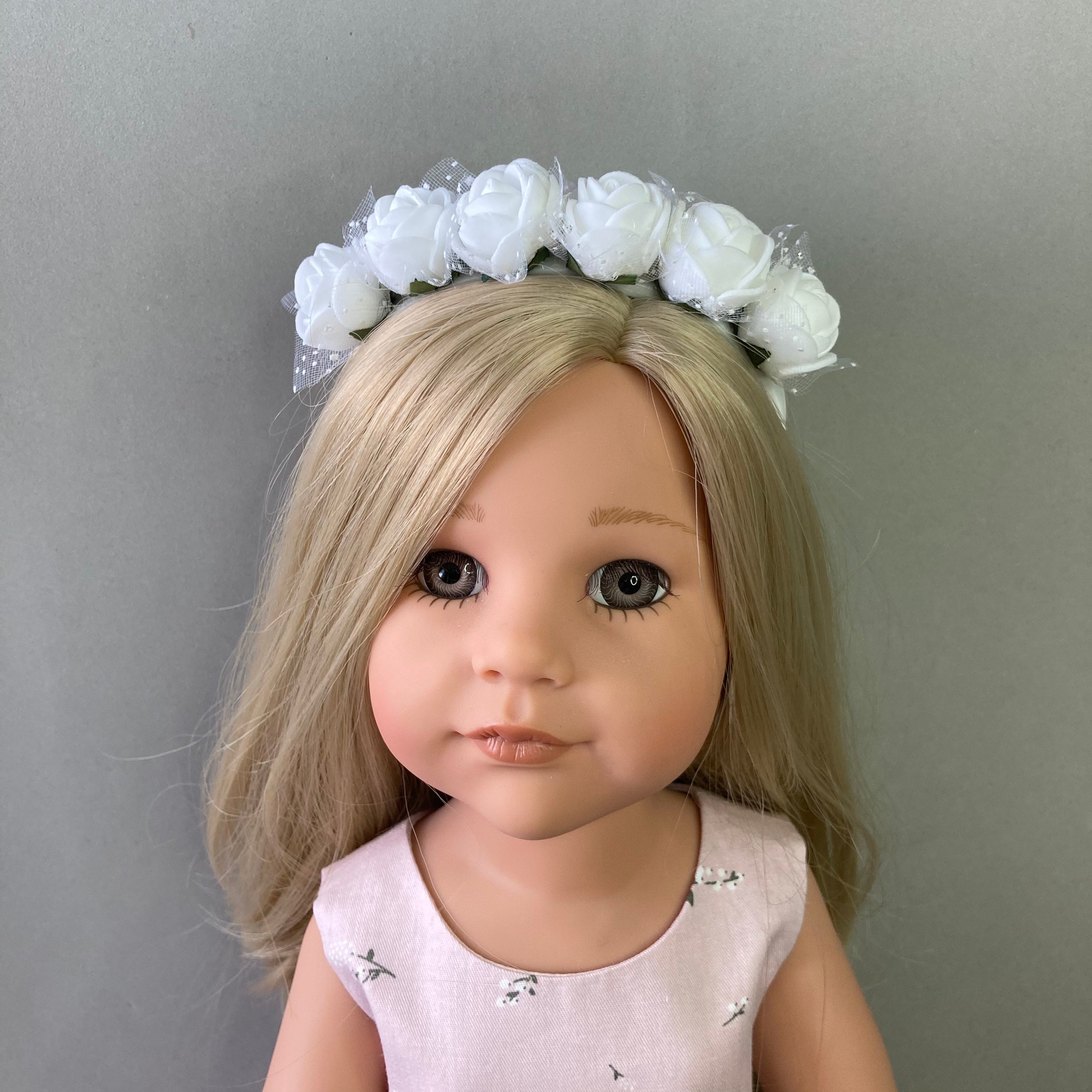 Doll accessories headband with flowers for head size 1113 Etsy