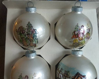 Old Fashion Christmas Ornaments Holiday Ornaments Vintage Poloron Shiny Brite Kids Christmas Ornaments Shiny Brite Christmas Ornaments