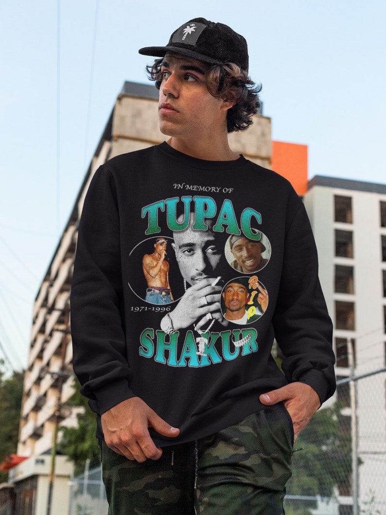 2PAC Tupac Shakur Retro Vintage Bootleg Sweatshirt - Etsy