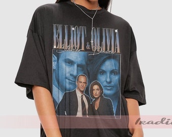 Law and Order Shirt | Elliot Stabler und Olivia Benson Vintage 90er Jahre T-Shirt | Law and Order Fan Tee retro ästhetisches T-Shirt OM910