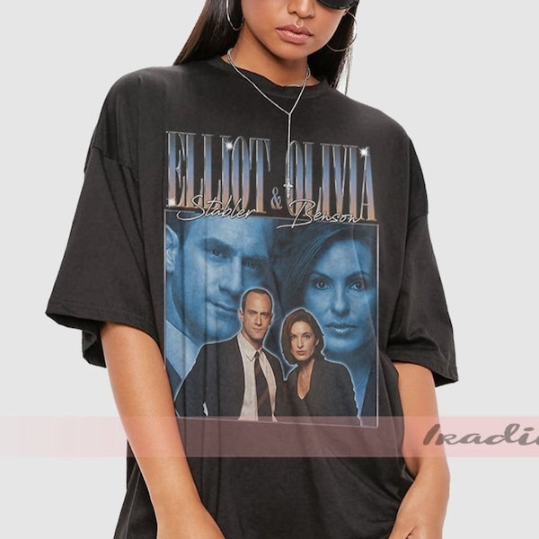 Law and Order Shirt | Elliot Stabler und Olivia Benson Vintage 90er Jahre T-Shirt | Law and Order Fan Tee retro ästhetisches T-Shirt OM910