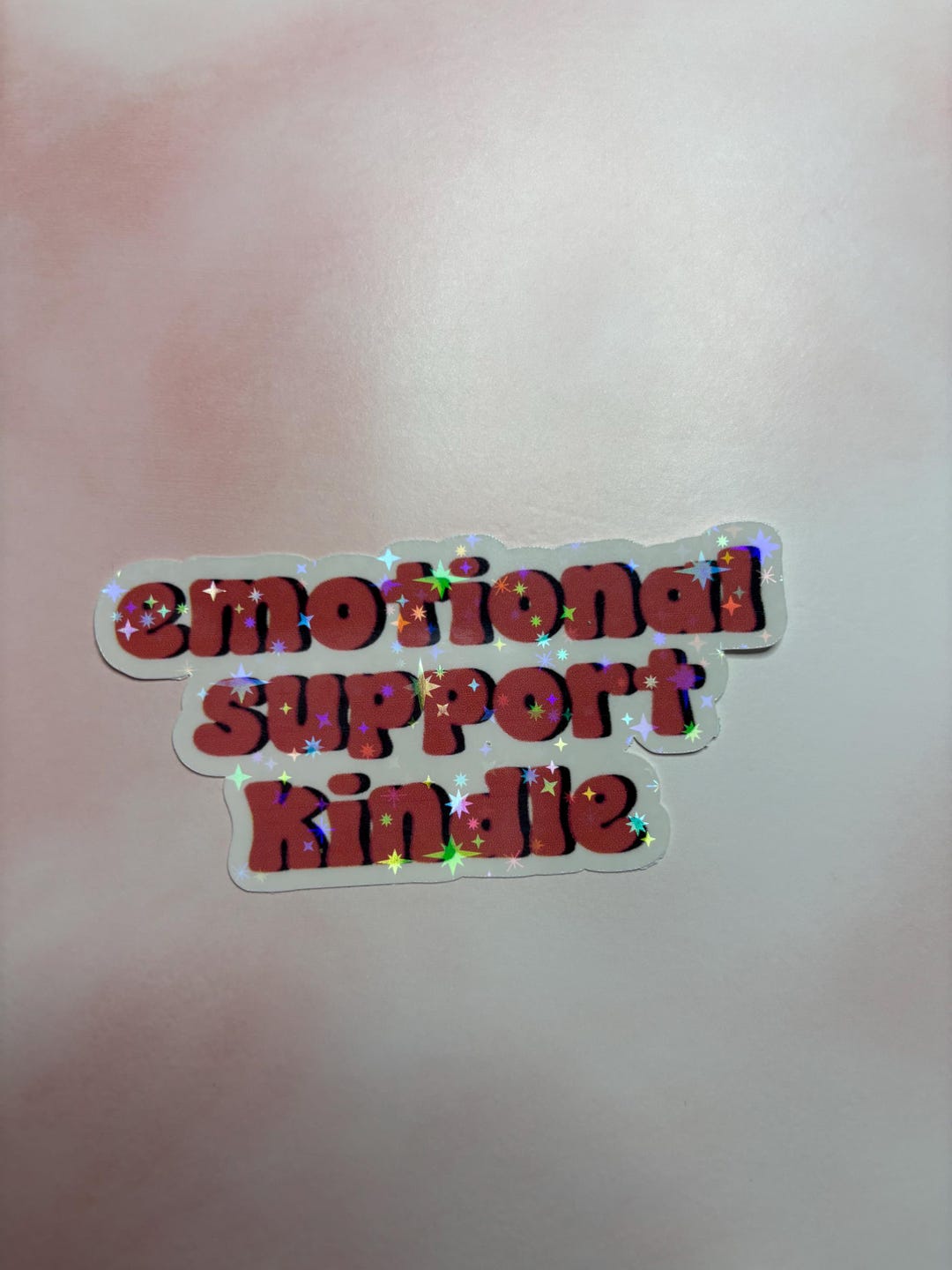 Trying Support Sticker Emotional Support Kindle Sticker, Book Stickers, Reading Stickers, Cute ...
