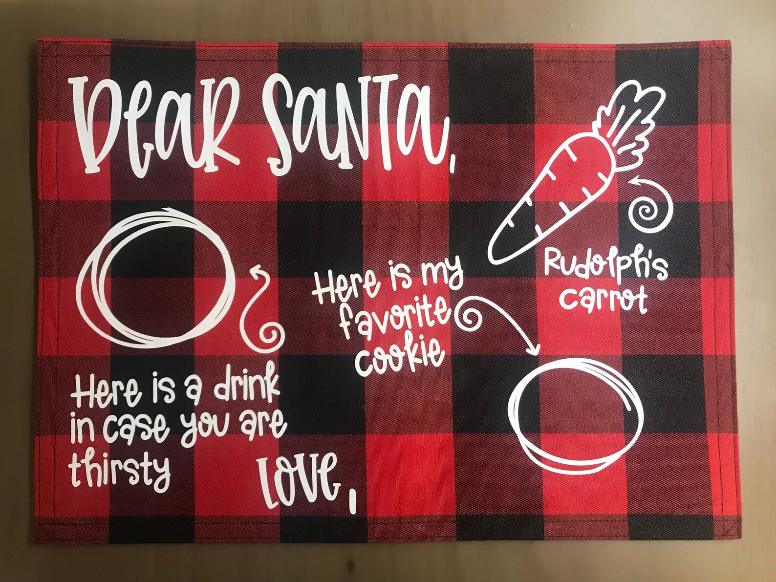 Cookies for Santa Placemat Etsy
