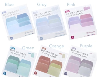 Pastel Color Sticky Tabs, Index Tabs, Memo Pad, Pastel Stationery, Page Bookmarks, Planner Tabs, Office Sticky Pad, Study Aid, Journal MS-66