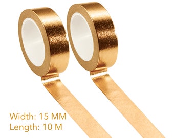 Gold Washi Tape, Mettalic Washi Tape, Kawaii, Copper Washi Tape, Decorative Tape, Bujo, Planner, Scrapbook, Journal Accessories MS-39