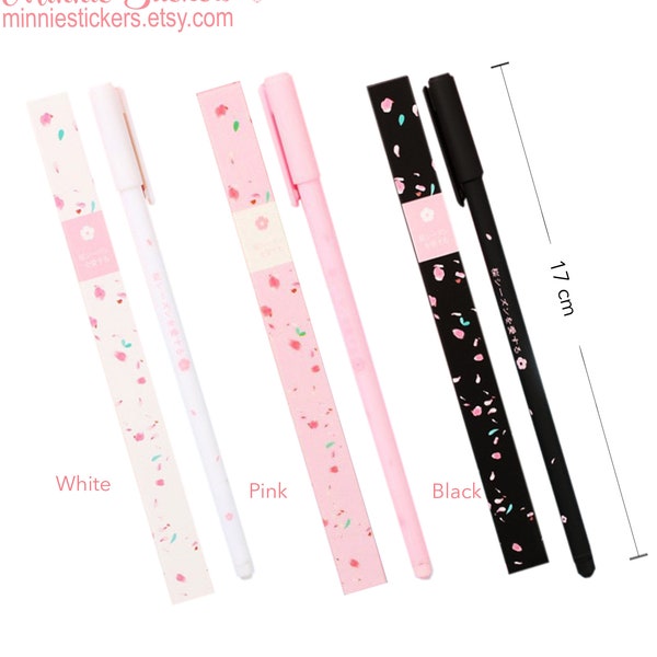 Romantischer Kirschblüten-Gelstift, japanischer Sakura-Blumen-Gelstift, niedliches Stift-Set, Blumenstifte, Planer-Zubehör-Briefpapier MS-376