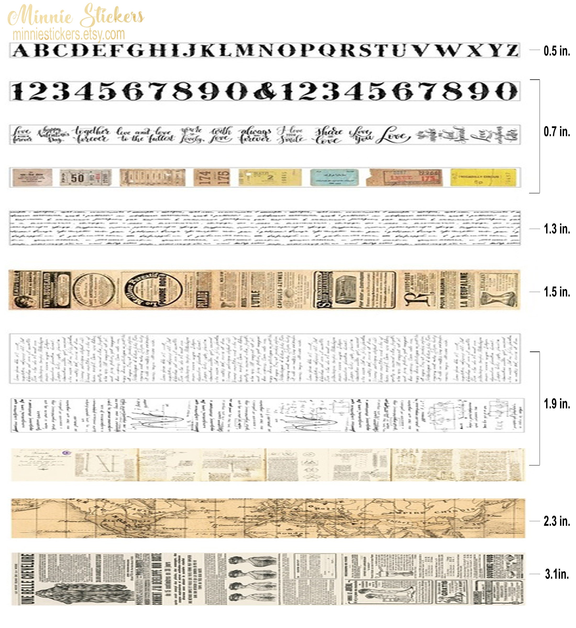 Miaostelle Washi Tape - Vintage Label 2 - WT040108