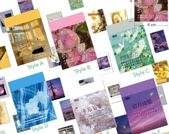 50pcs Beautiful Scenery Stickers, Flower Stickers, Plant Stickers, Pastel Stickers, Photo Album Scrapbook Planner Journal Stickers MS-146