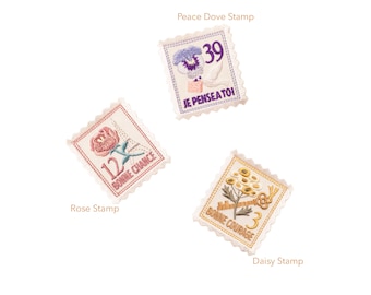 Patch de timbres de France de 2 pouces, fer brodé sur applique, applique de patch, patch vintage, patch personnalisé, patch pour sacs sac à main veste MS-312