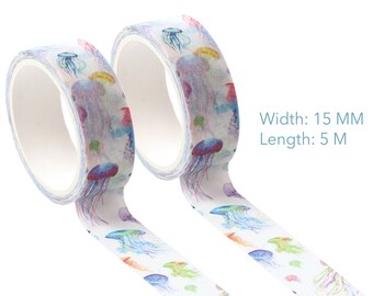 Cinta Washi Colorida Medusa, Medusa Washi Tape, Cinta De Manualidades Infantiles, Manualidades Para Niños, Accesorios De Álbumes De Recortes, Journal Washi MS-60