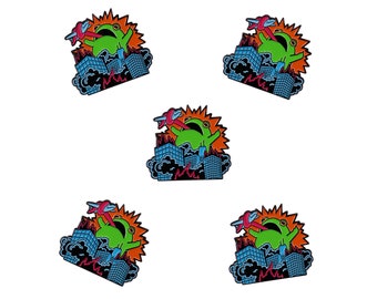 Kaiju Frog Enamel Pin, Angry Frog Enamel Pin, Cute Kawaii Enamel Pin, MS-419