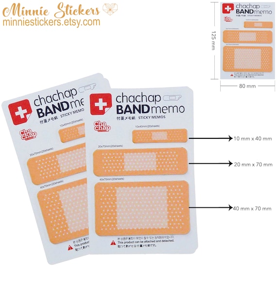 60 Sheets Band Aid Sticky Notes Band Aid Shape Stickers Etsy