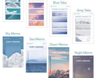 Nature Memo Pads, Sky Sticky Notes, Summer Planner Notepad, Sticky Tab, Scrapbook Decoration, Bookmark, Planner Accessories MS-87