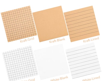 Kraftpapier Sticky Notes, Memo Pad Notes, Erinnerungsaufkleber, Page Marker, Label Stickers MS-90