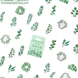 Green Leaves Stickers, Plant Lover Stickers, Garden Sticker, Planner Stickers, Summer Wedding Stationery, Journal Stickers MS-56