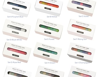 8rolls Colorful Washi Tape, Solid Color Washi, Yellow, Blue, Pink, Green, Gift Wrap Planner Journal Washi Tape MS-177