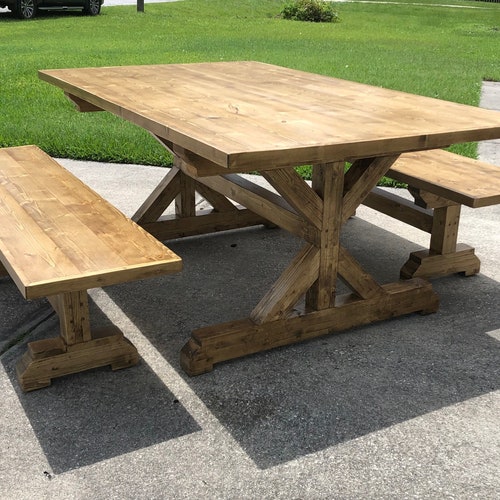 DIY Farmhouse Table Plans Printable PDF Woodworking Plans Etsy