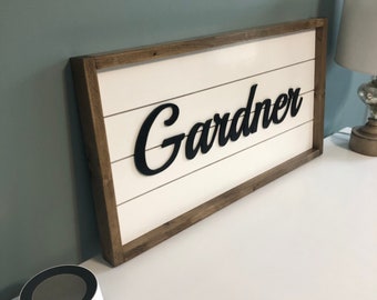 Family Last Name Sign, Wedding Sign