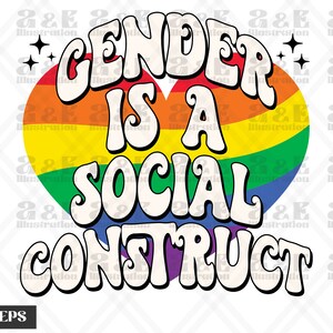 Gender Social Construct Png Design, LGBTQ Digital Download, Gay Pride Sublimation png, Tshirt png Design, Equality Png for Shirts, T-shirt