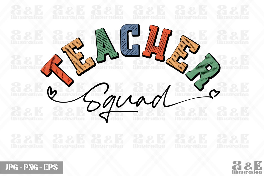 Retro Teacher Squad PNG: Back to School Design (digital Download) - Etsy