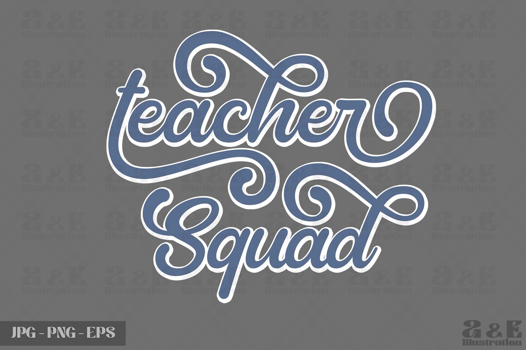 Teacher Squad PNG: Retro Back to School Design (digital Download) - Etsy