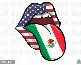 Mexikanische Wurzeln Png Design, halb amerikanisch halb mexikanisch digitaler Download, amerikanisch mexikanische Sublimation Mexiko Tshirt Design, 4. Juli png