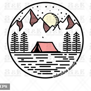 Adventure Awaits Png Camping Design Mountains Digital Download Outdoors Sublimation Camping Tshirt png