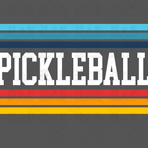 Vintage Pickleball Png Design, Pickleball Digital Download, Varsity Style Club Team POD Sublimation, Pickle Ball Tshirt Design, Sport Png