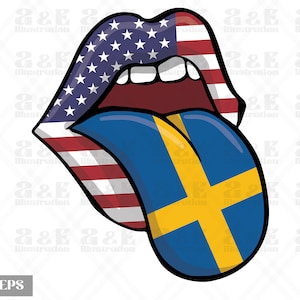 Swedish American Png Design, Born in Sweden Digital Download, Swedish Roots Sublimation Tshirt Design, 4th July png, Swedish American