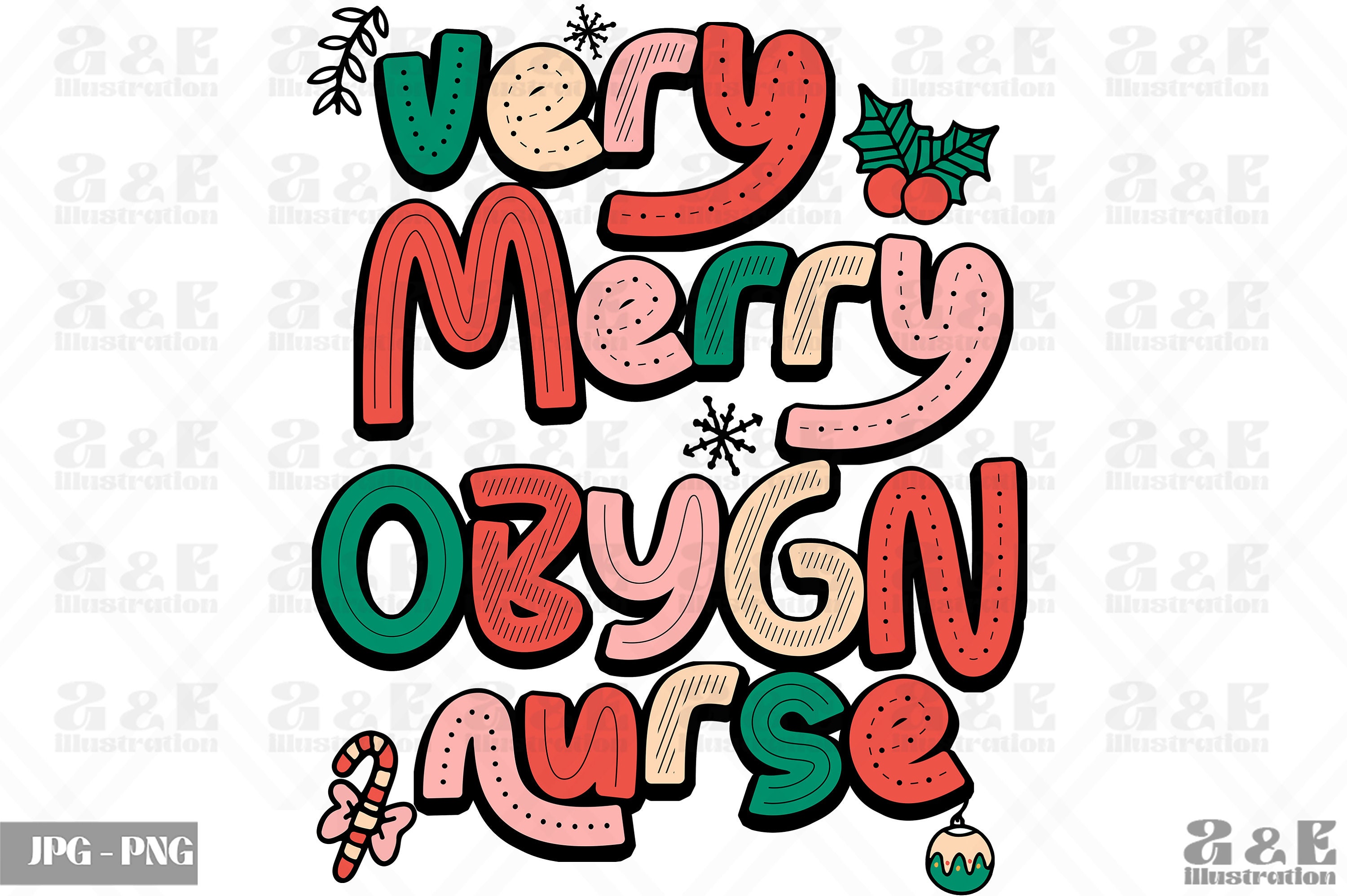 Merry OBGYN Nurse Xmas Retro Png Design, Delivery Nurse Xmas Digital ...