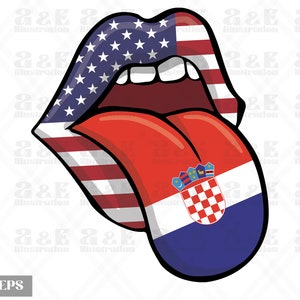 Croatian Roots Png Design, Half American Half Croatian Digital Download, Sublimation  Croatian American Tshirt Design, Croat png
