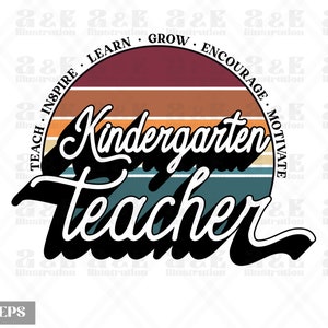 Kindergarten Teacher Png Design, Teacher Digital Download, Teach Sublimation Tshirt Design, png, School Tshirt png Design, Png for Shirt