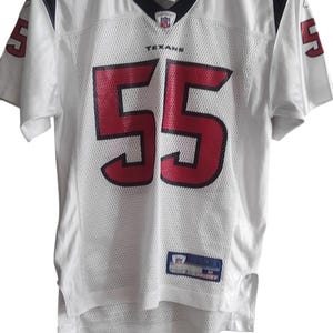 Reebok On Field NFL Houston Texans SHARPER #55 Size 10-12 Years Vintage White NFL Jersey Made in Russia Kids Jersy