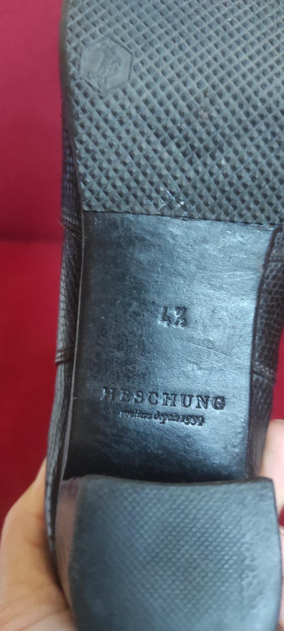 Heshung Leather Ankle Boots Python Snake Print Ma… - image 9