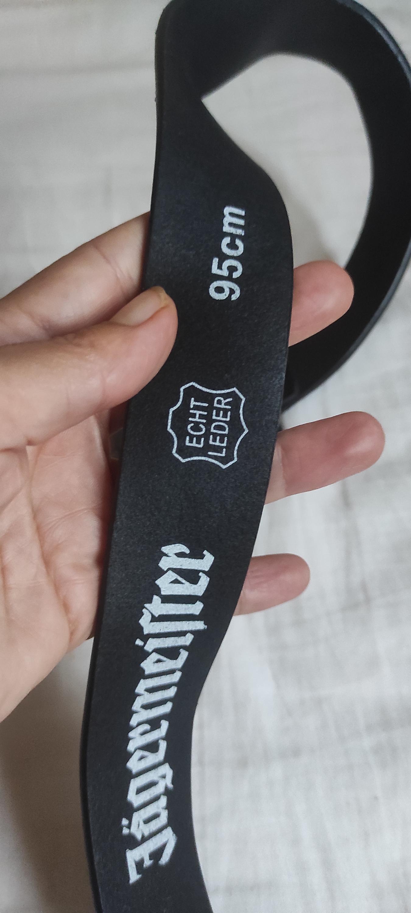 Classic Jagermeister Logo Belt in Black Leather Authentic  display picture 2