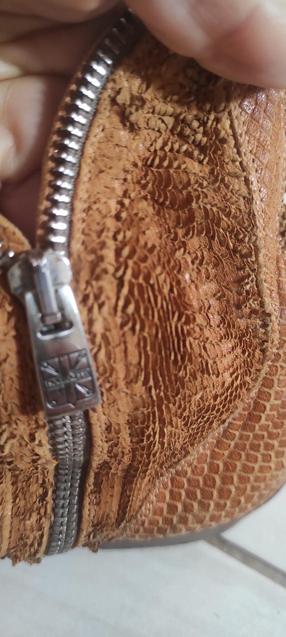 Pantanetti Python Suede Leather Ankle Western Boo… - image 8