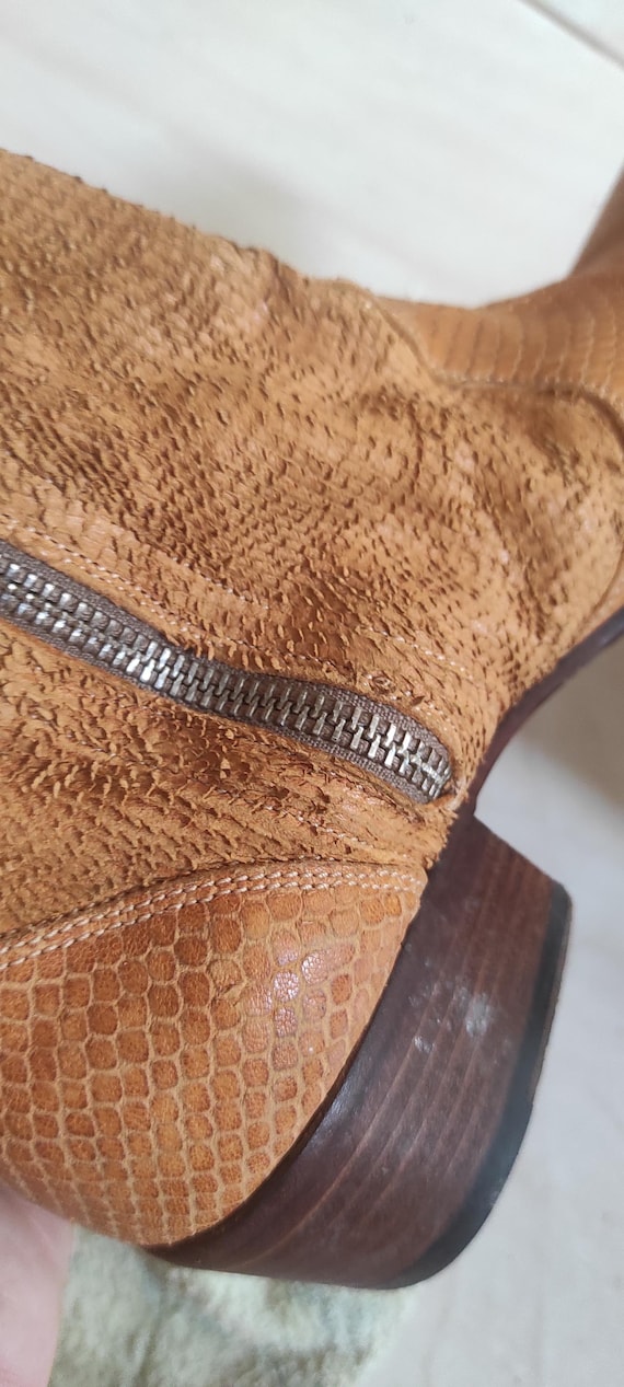 Pantanetti Python Suede Leather Ankle Western Boo… - image 20