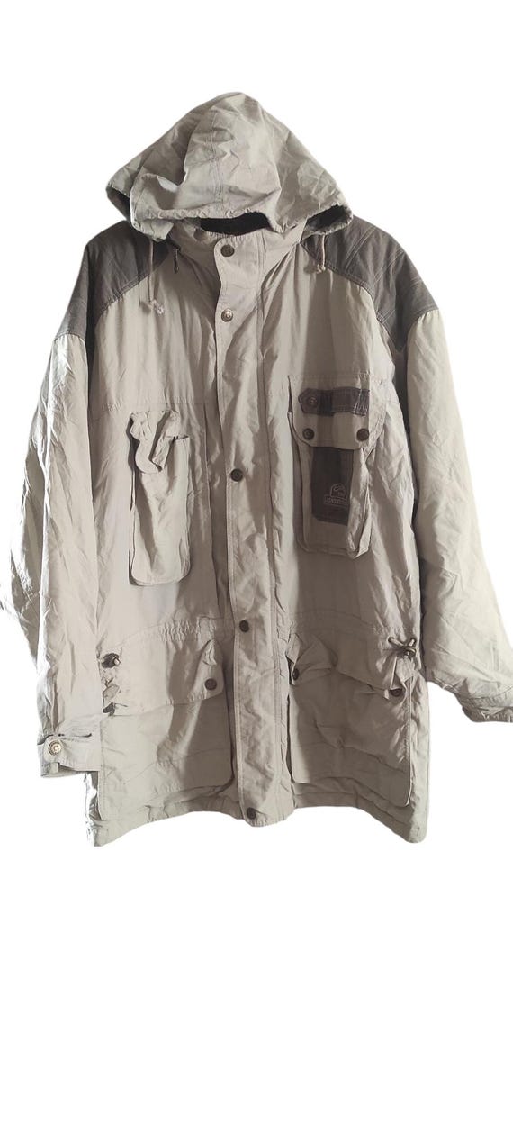 Vintage Camel Trophy Safari Jacket: Adventure Wear Utility Coat, XL