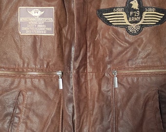 Vintage Hi-buxter Commando Explorer G-1 Pilot Bomber Leather