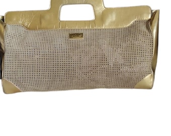 Bolso shopper italiano Dolce & Gabbana Vintage de piel dorada