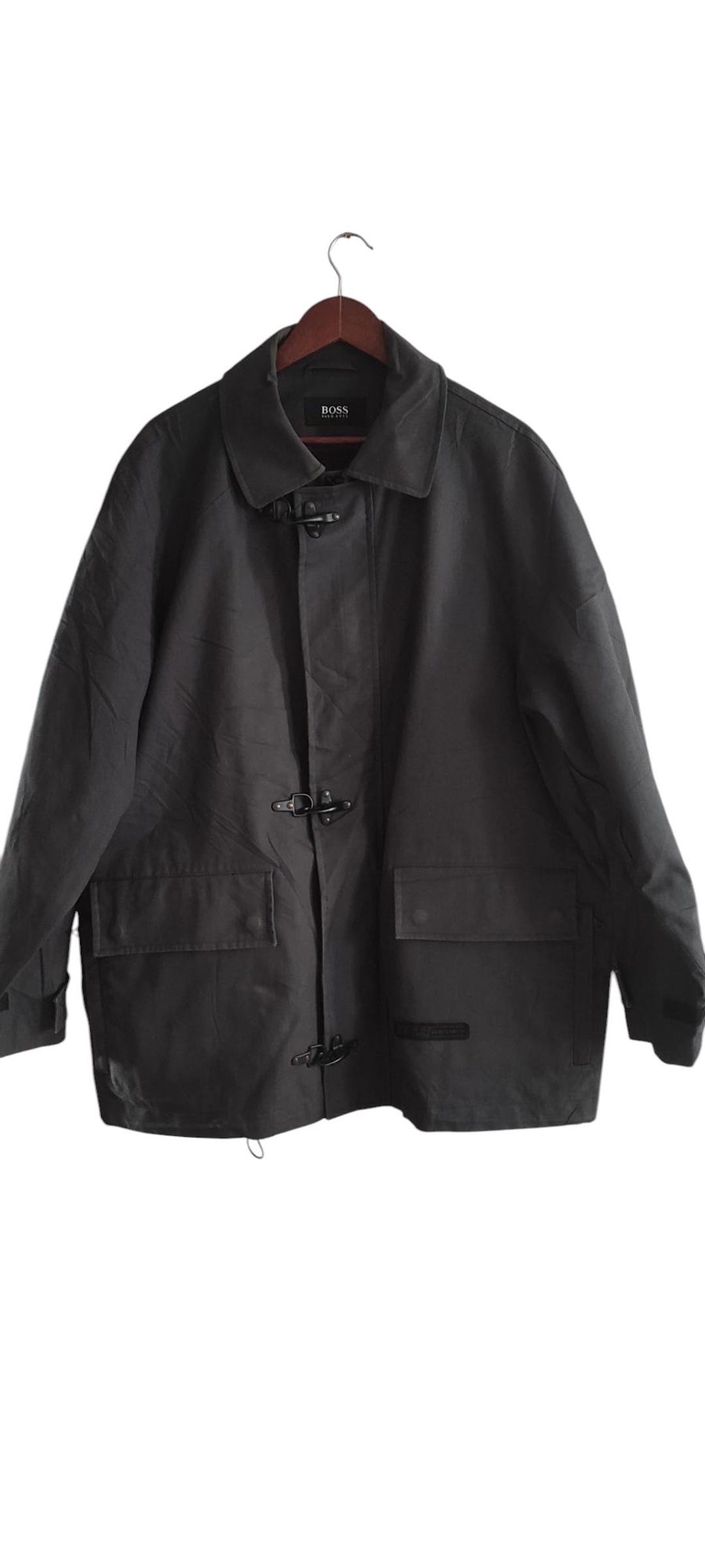 Vintage Hugo Boss Waterproof Canvas Parka Jacket - 2000s Full Zip