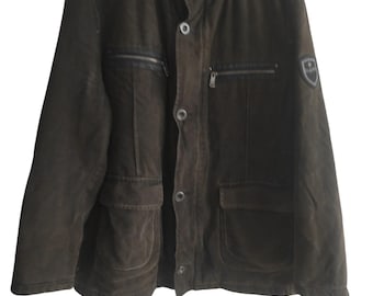 Bugatti Corduroy Classic Sport khaki Green Military Field Men's Jacket Size 2XL Vintage