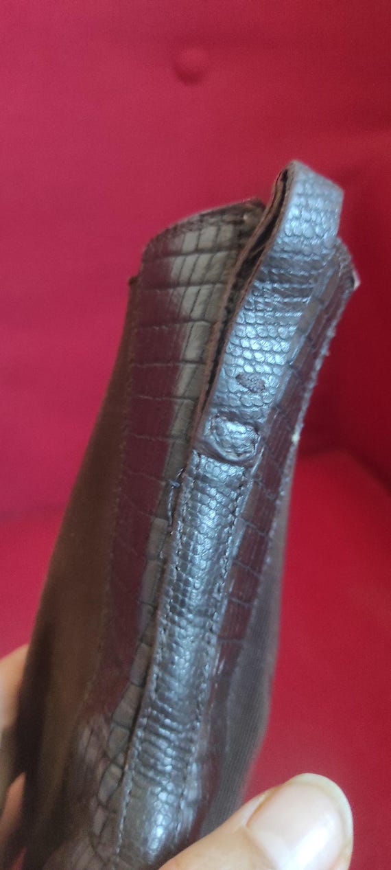 Heshung Leather Ankle Boots Python Snake Print Ma… - image 11