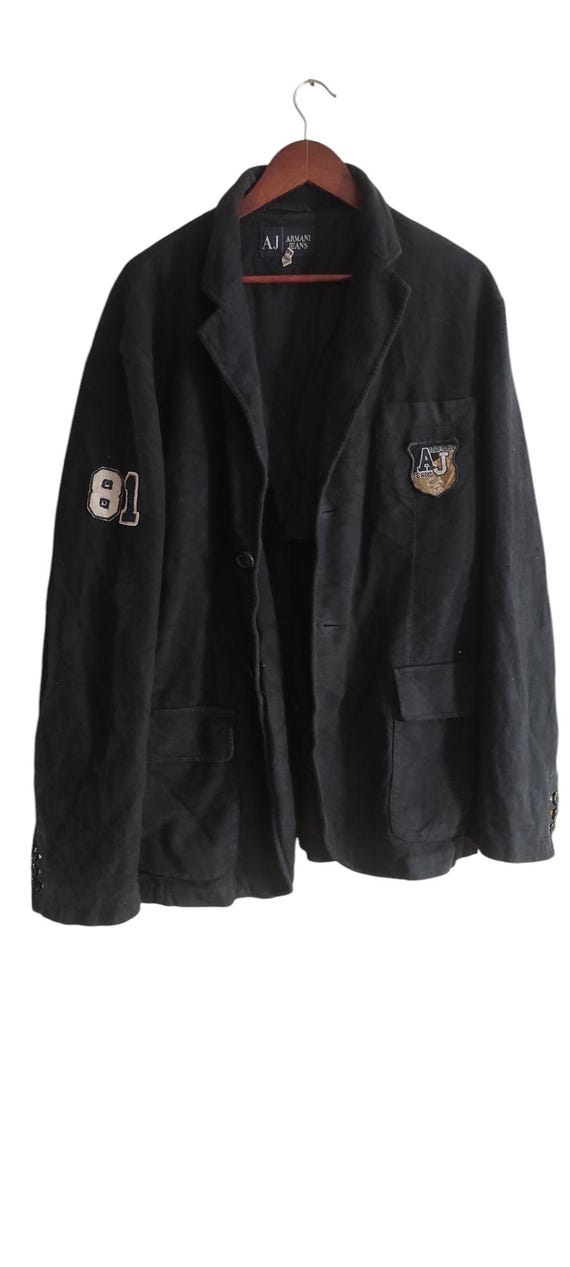 Vintage Armani Jeans Blazer Embroidered Armani Academy of Jeans 