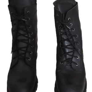 Vintage New Rock Reactor Leather Combat Boots - Made in Spain EUR 51 / US 16